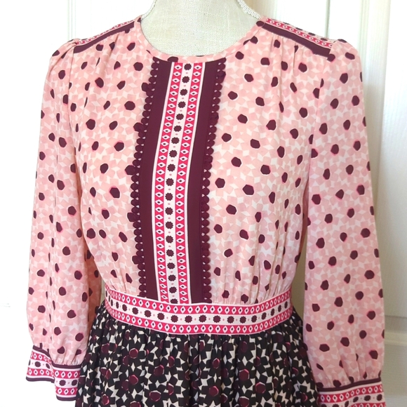 Kate Spade Rambling Rose Floral Tile Mini Dress - Picture 4 of 10